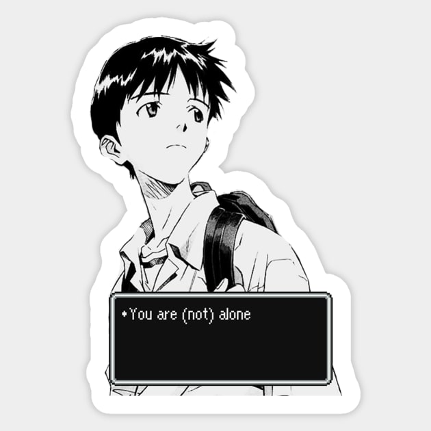 Neon Genesis Evangelion - You are (not) alone Sticker by dumbvaporwave